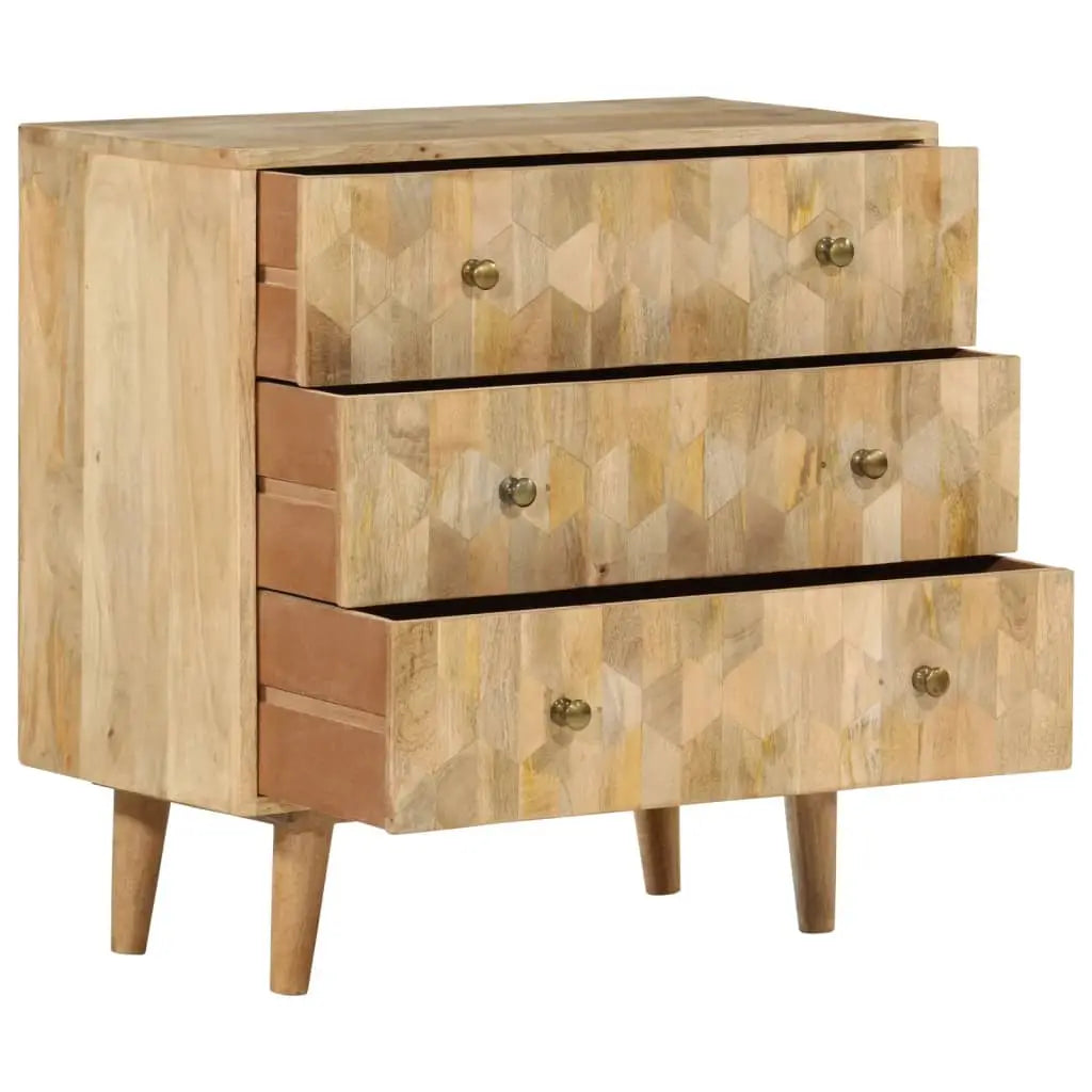 Armoire à tiroirs 70x35x70 cm bois massif de manguier - XIOS