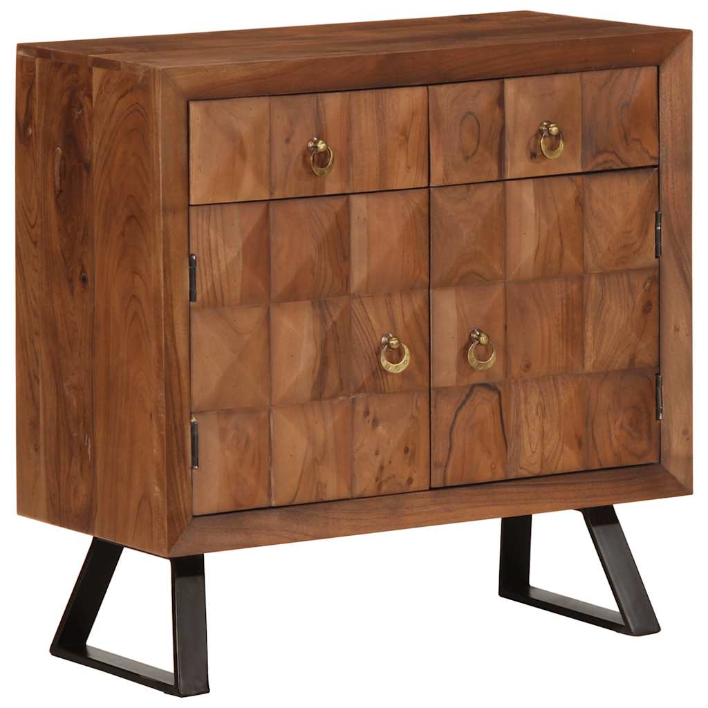 Armoire à tiroirs marron miel 70x35x70 cm bois massif d'acacia