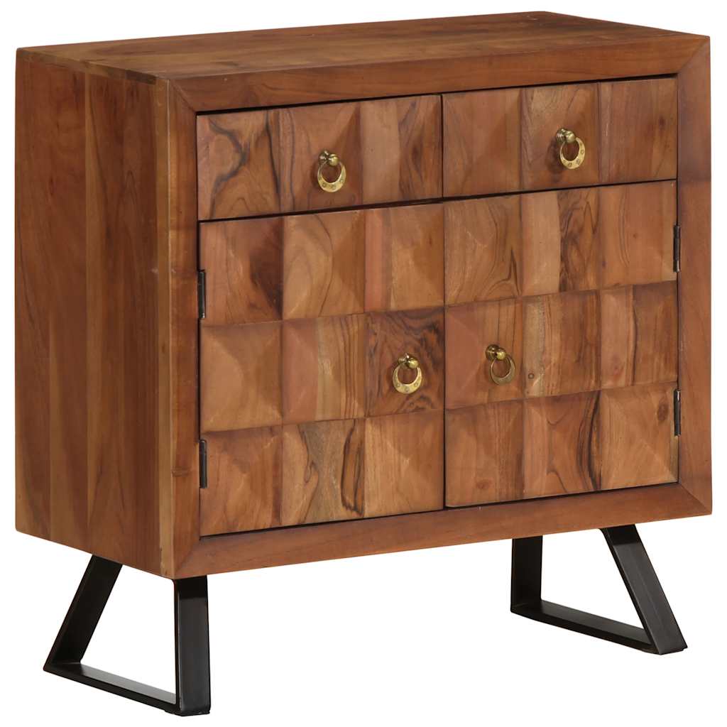 Armoire à tiroirs marron miel 70x35x70 cm bois massif d'acacia