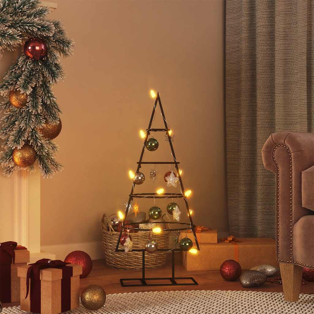 Arbre de Noël en métal pour décoration noir 60 cm - XIOS