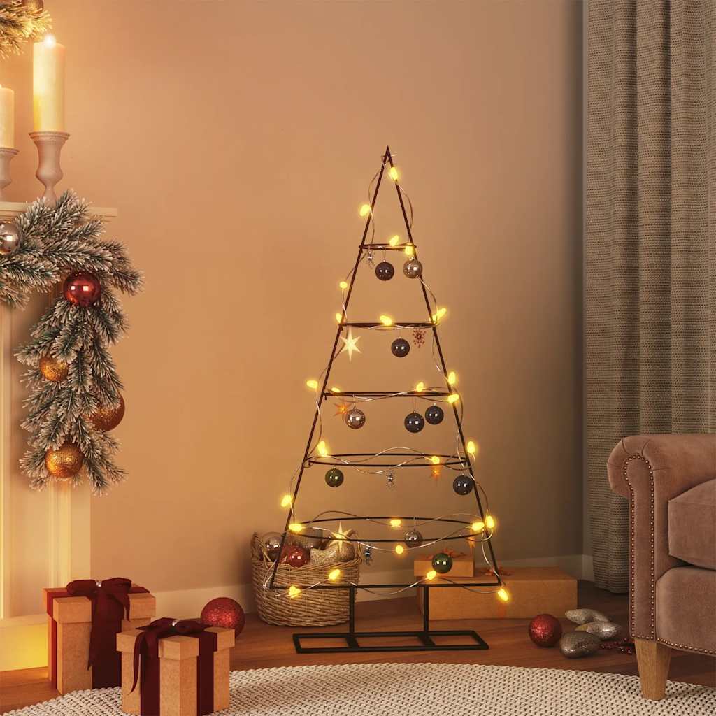 Arbre de Noël en métal pour décoration noir 125 cm - XIOS