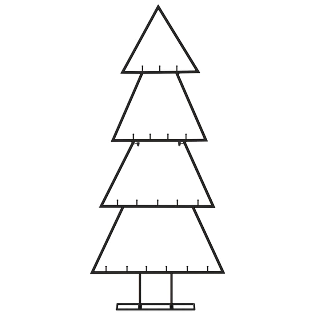 Arbre de Noël en métal pour décoration noir 90 cm - XIOS