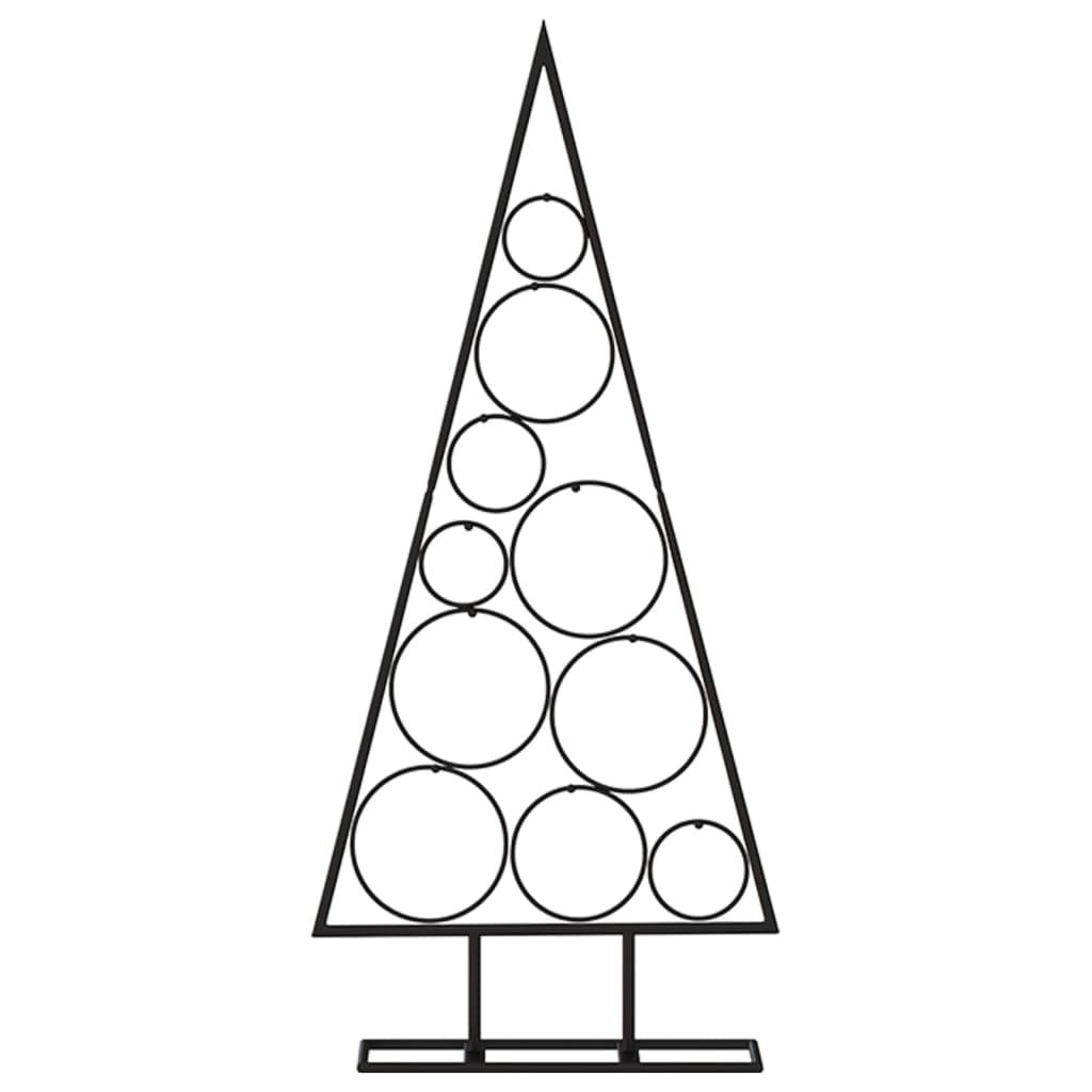Arbre de Noël en métal pour décoration noir 90 cm - XIOS