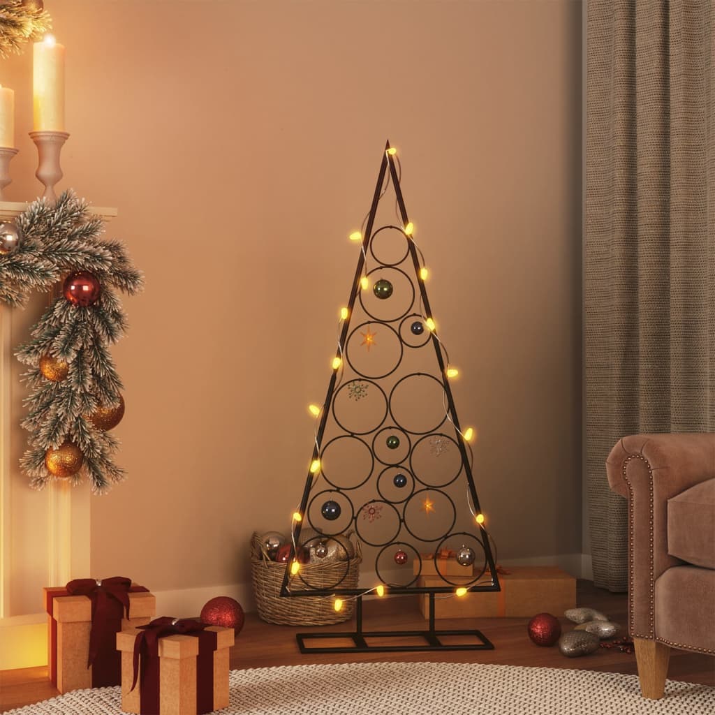 Arbre de Noël en métal pour décoration noir 125 cm - XIOS