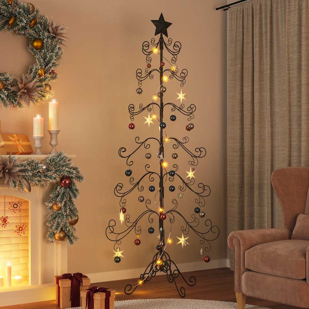 Arbre de Noël en métal pour décoration noir 215 cm - XIOS