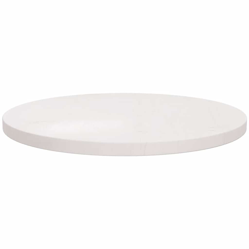 Dessus de table rond blanc Ø60x3 cm bois de pin massif - XIOS