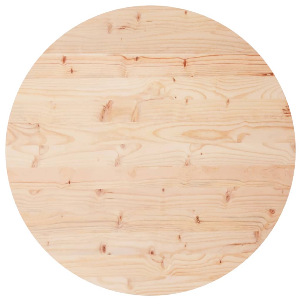Dessus de table rond Ø70x3 cm bois de pin massif Plateaux de table vidaXL