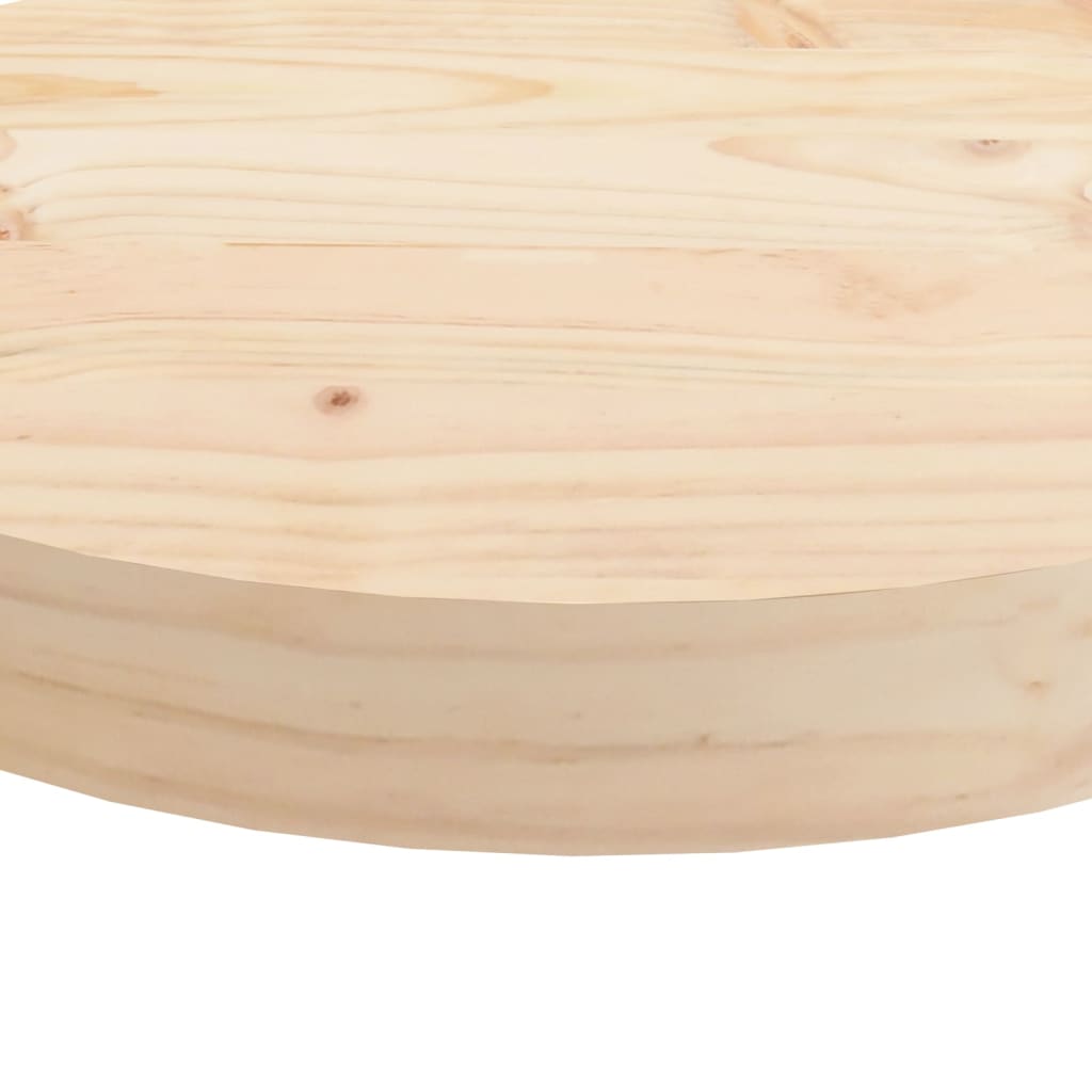 Dessus de table rond Ø70x3 cm bois de pin massif Plateaux de table vidaXL