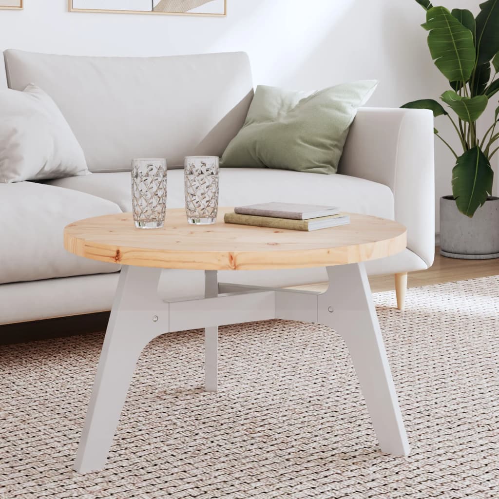 Dessus de table rond Ø70x3 cm bois de pin massif Plateaux de table vidaXL