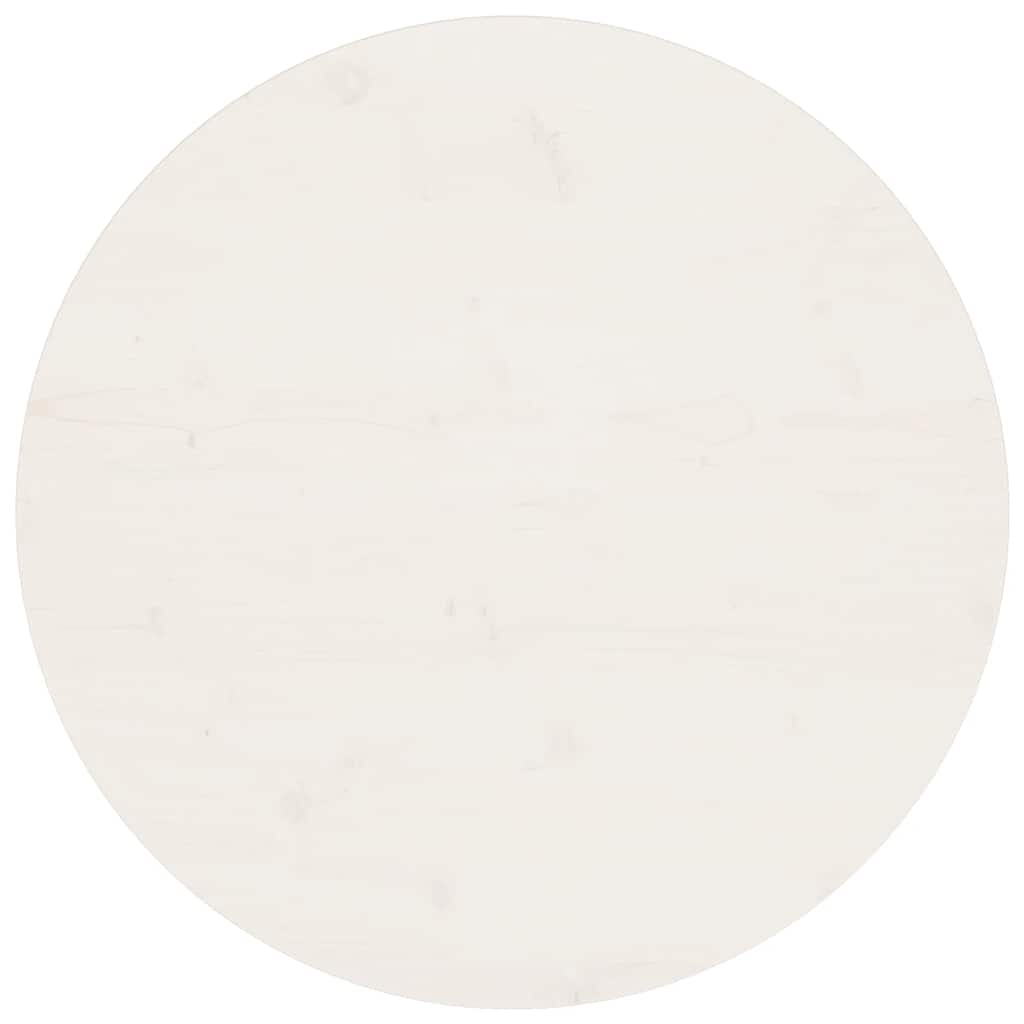 Dessus de table rond blanc Ø70x3 cm bois de pin massif - XIOS