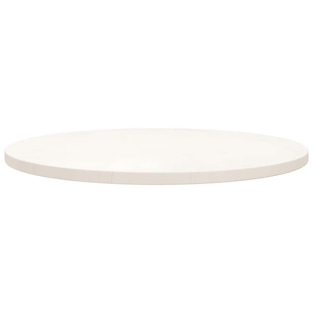 Dessus de table rond blanc Ø70x3 cm bois de pin massif - XIOS