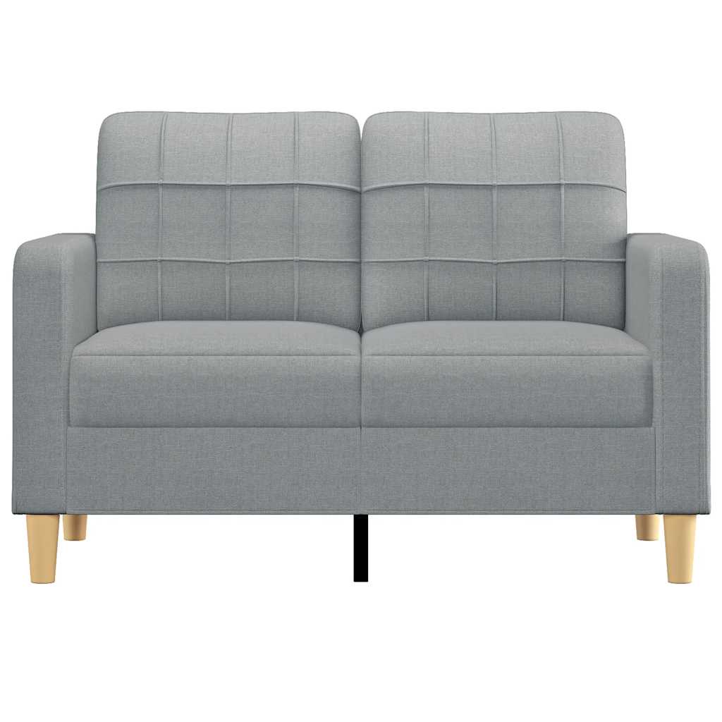 Canapé à 2 places Gris clair 120 cm Tissu - XIOS