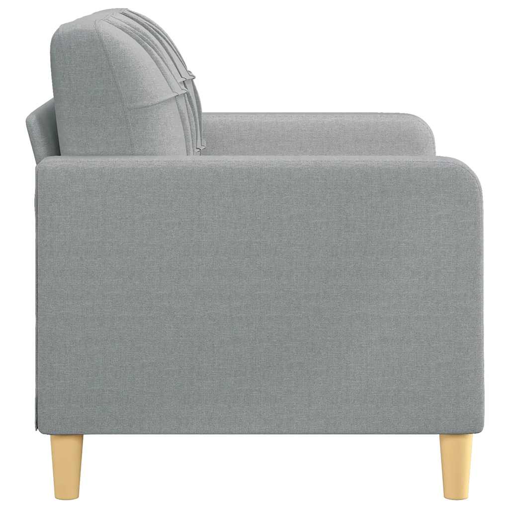 Canapé à 2 places Gris clair 120 cm Tissu - XIOS