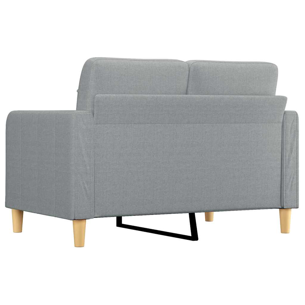 Canapé à 2 places Gris clair 120 cm Tissu - XIOS