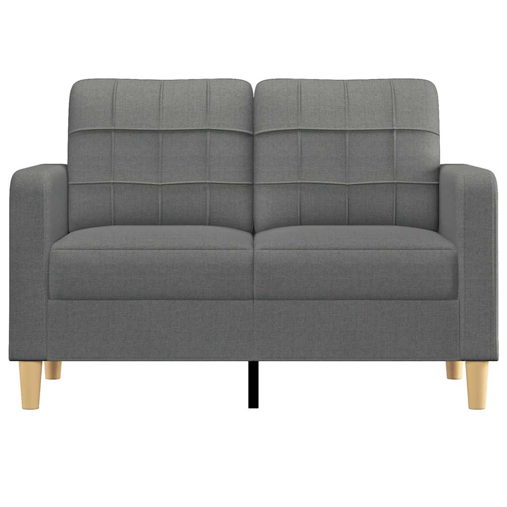 Canapé à 2 places Gris foncé 120 cm Tissu - XIOS