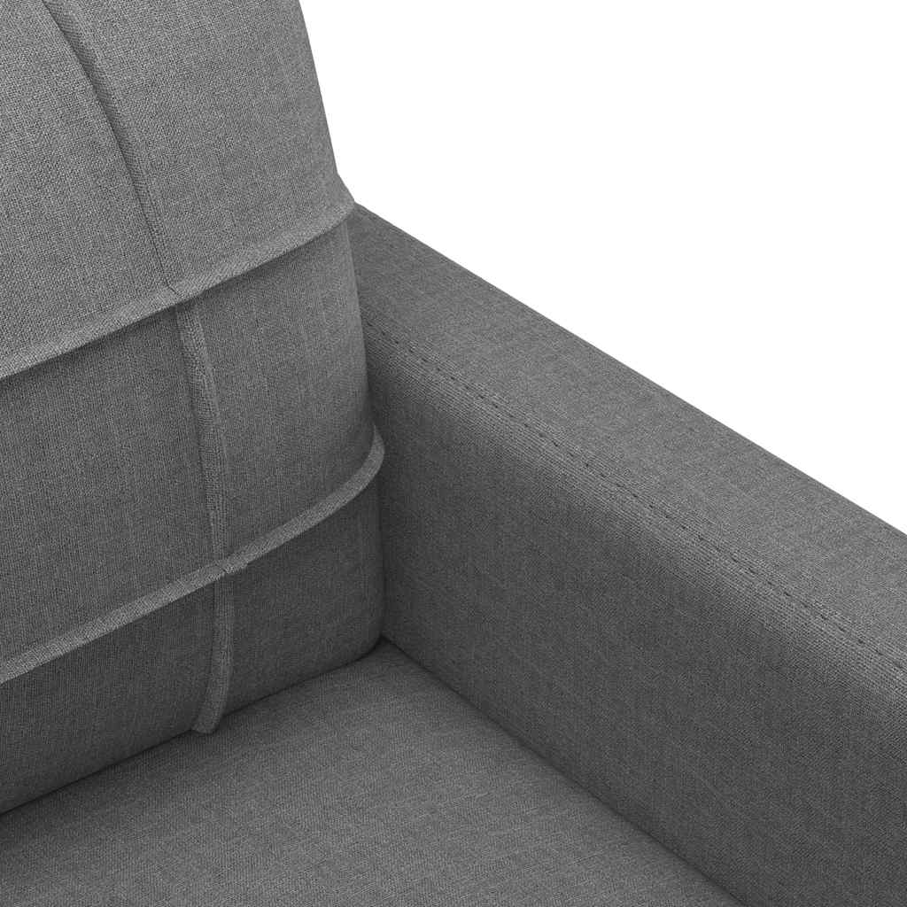 Canapé à 2 places Gris foncé 120 cm Tissu - XIOS