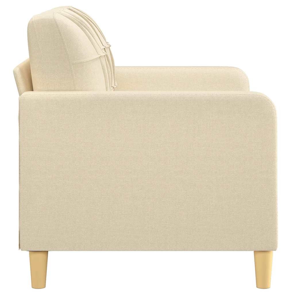 Canapé à 2 places Crème 120 cm Tissu - XIOS