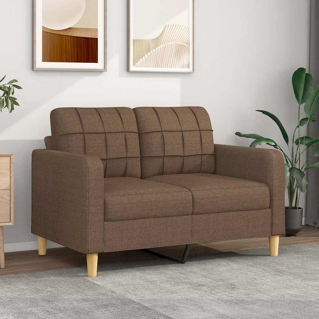 Canapé à 2 places Marron 120 cm Tissu - XIOS