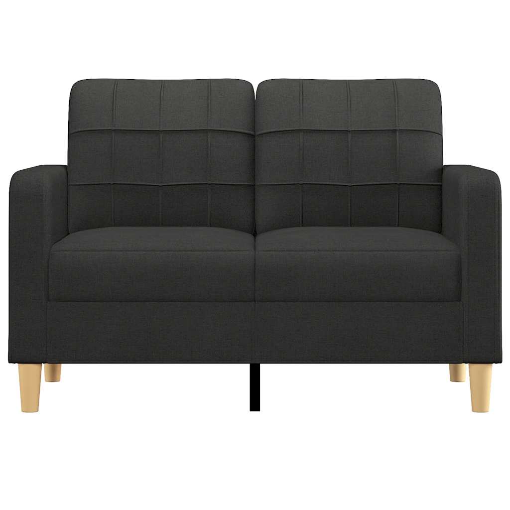 Canapé à 2 places Noir 120 cm Tissu - XIOS