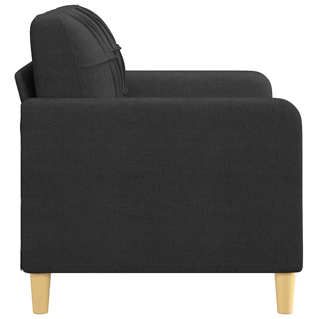 Canapé à 2 places Noir 120 cm Tissu - XIOS