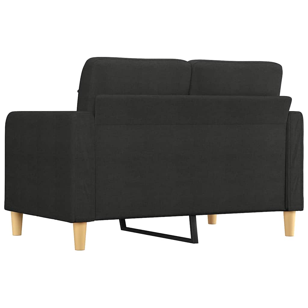 Canapé à 2 places Noir 120 cm Tissu - XIOS