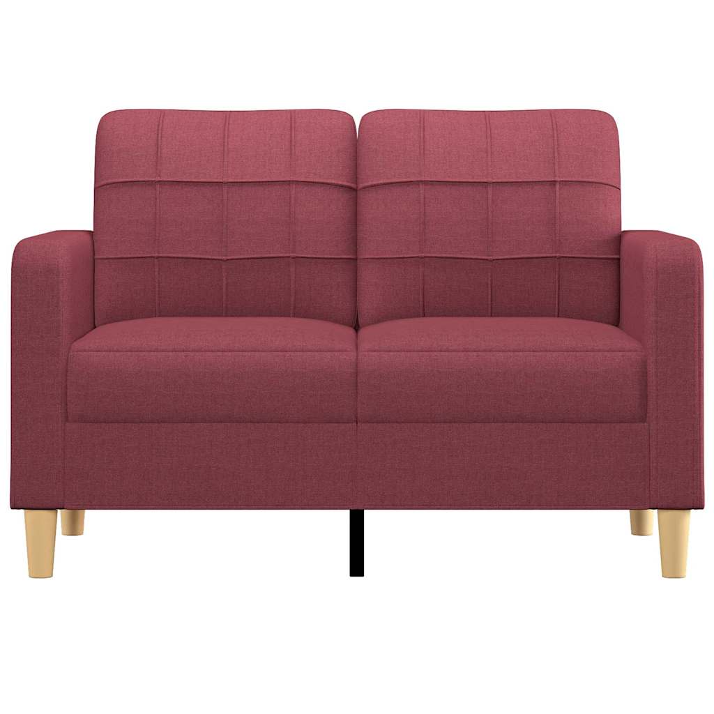 Canapé à 2 places Rouge bordeaux 120 cm Tissu - XIOS