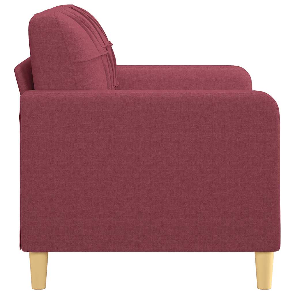 Canapé à 2 places Rouge bordeaux 120 cm Tissu - XIOS