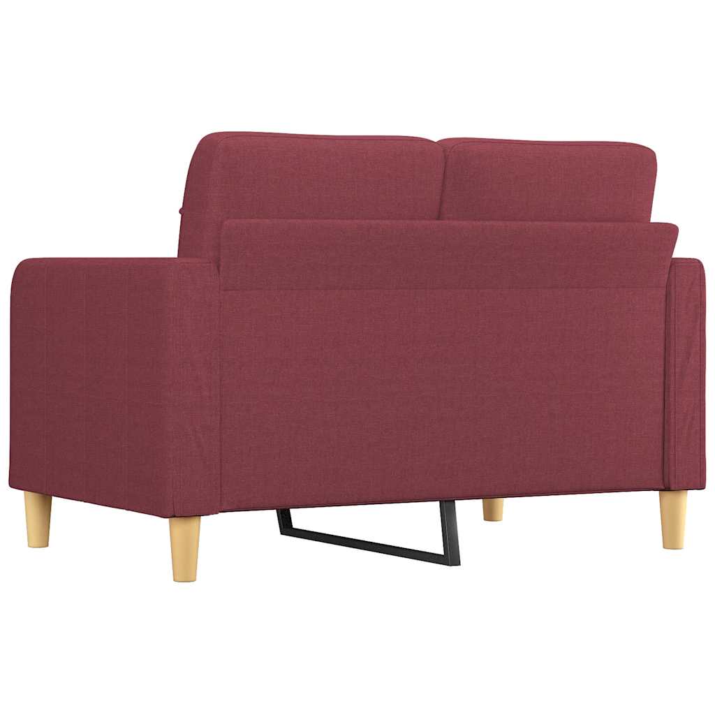 Canapé à 2 places Rouge bordeaux 120 cm Tissu - XIOS