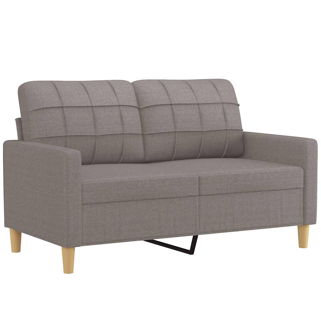 Canapé à 2 places Taupe 120 cm Tissu - XIOS