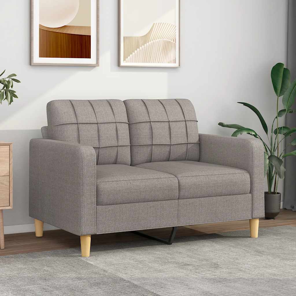 Canapé à 2 places Taupe 120 cm Tissu - XIOS