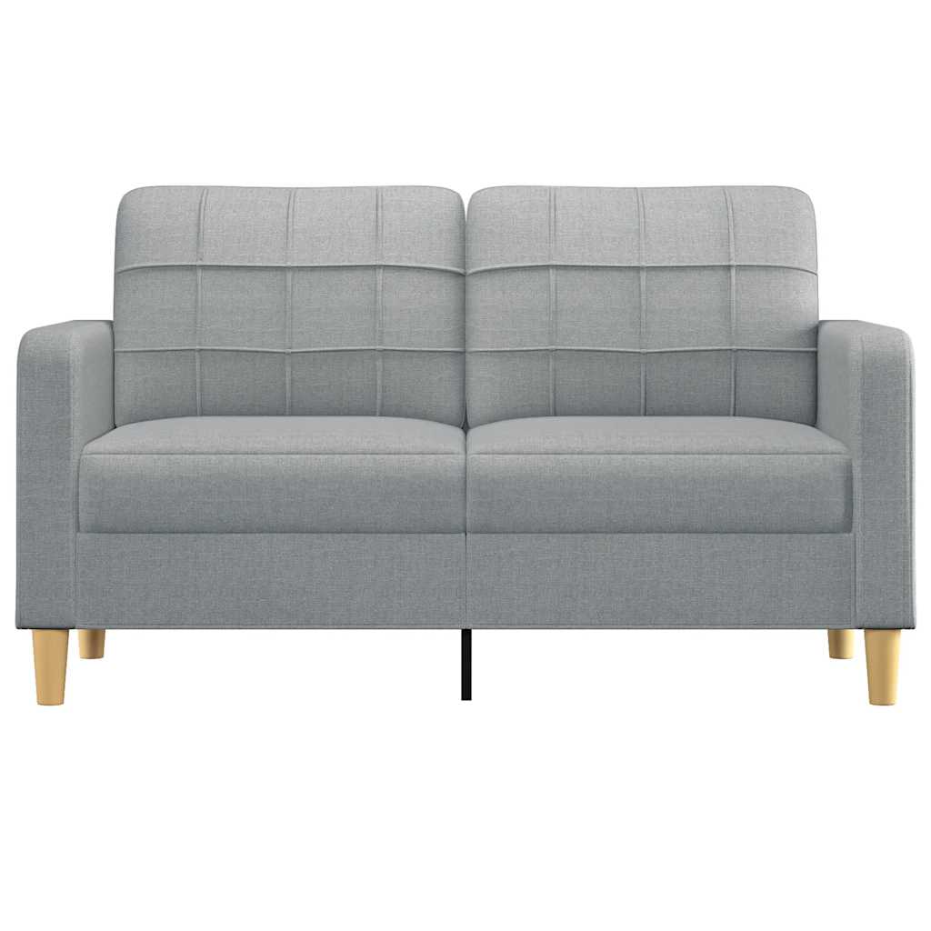 Canapé à 2 places Gris clair 140 cm Tissu - XIOS