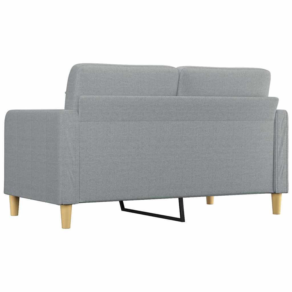 Canapé à 2 places Gris clair 140 cm Tissu - XIOS