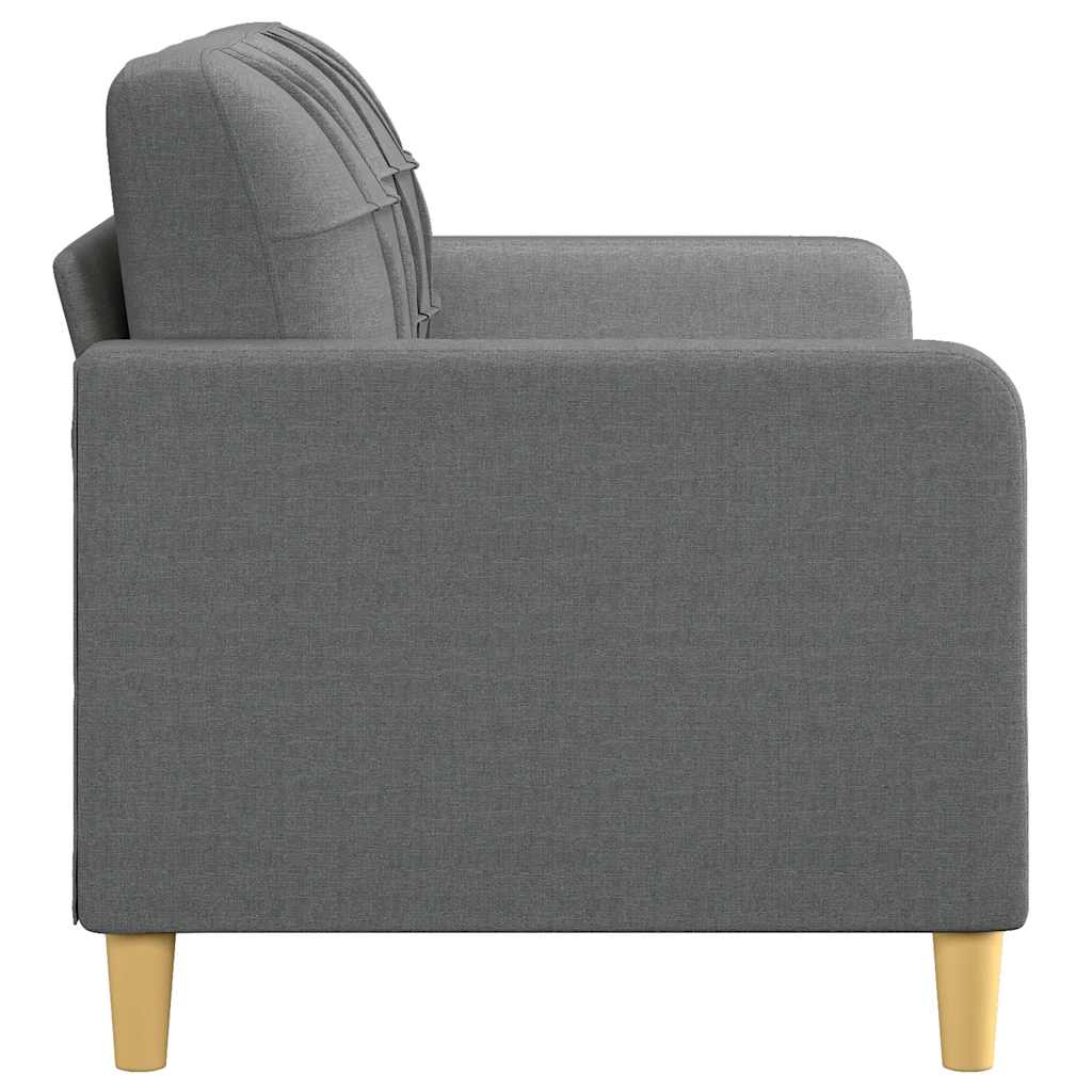 Canapé à 2 places Gris foncé 140 cm Tissu - XIOS