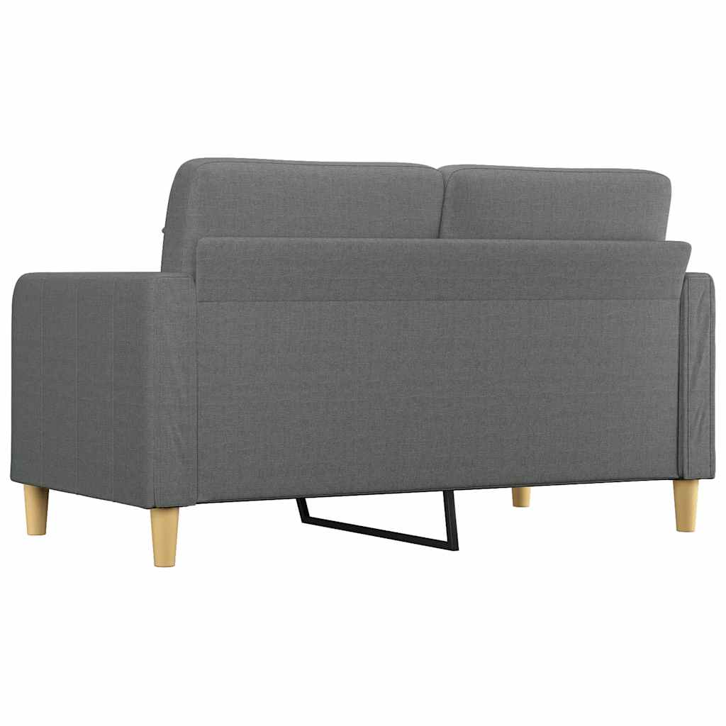 Canapé à 2 places Gris foncé 140 cm Tissu - XIOS
