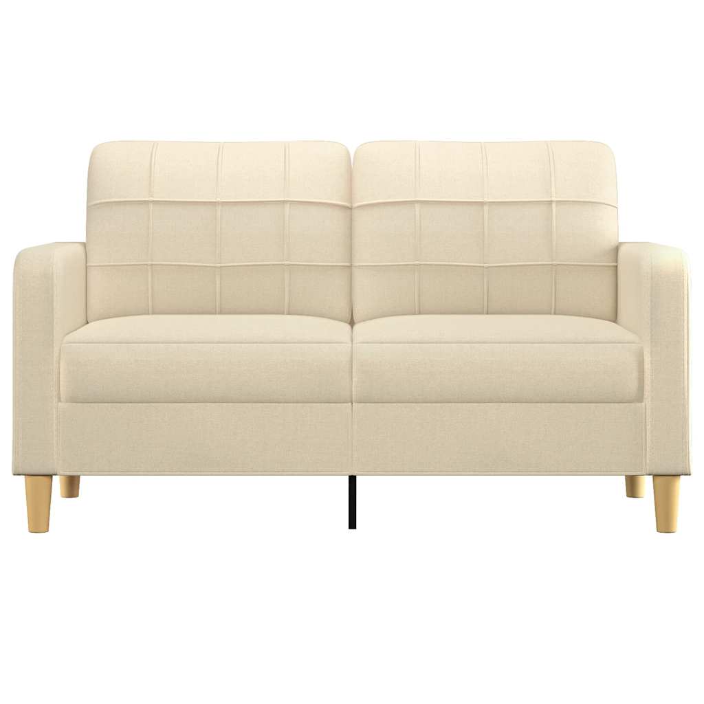 Canapé à 2 places Crème 140 cm Tissu - XIOS
