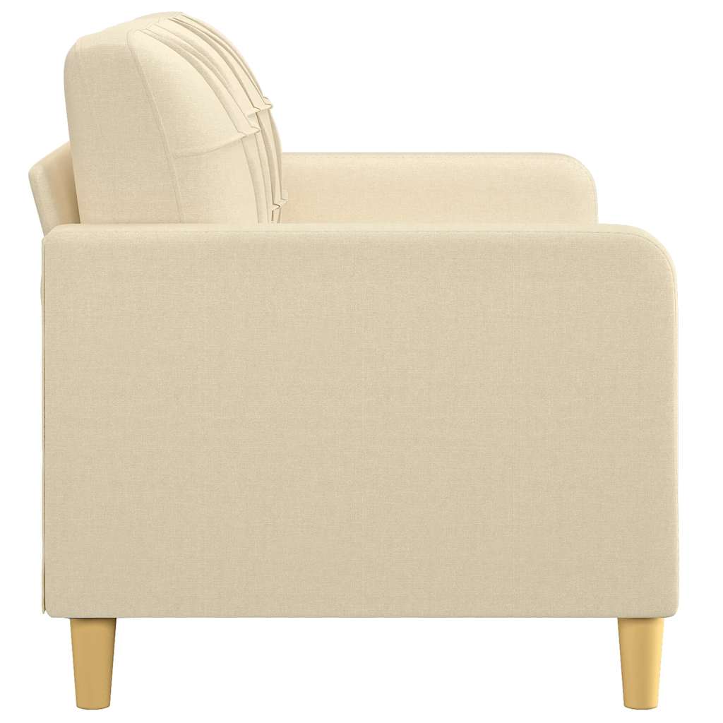 Canapé à 2 places Crème 140 cm Tissu - XIOS