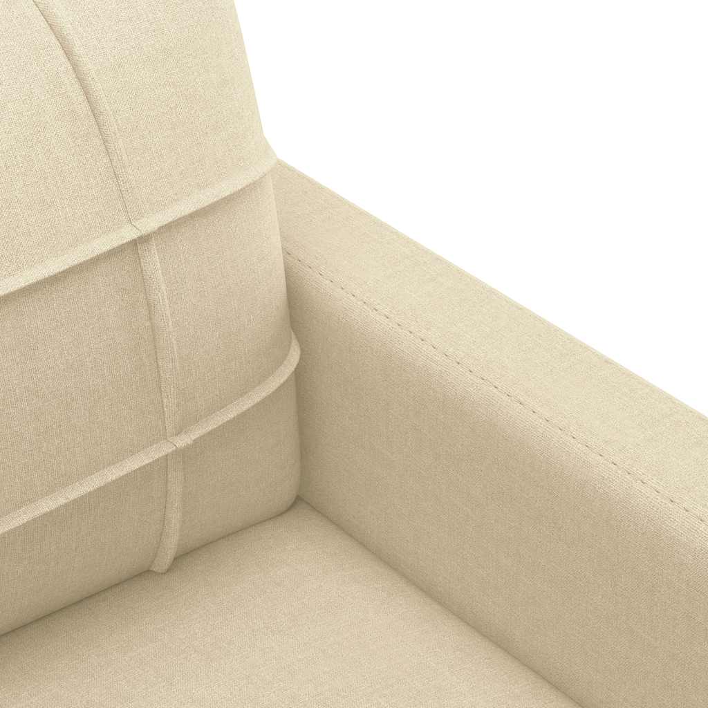 Canapé à 2 places Crème 140 cm Tissu - XIOS