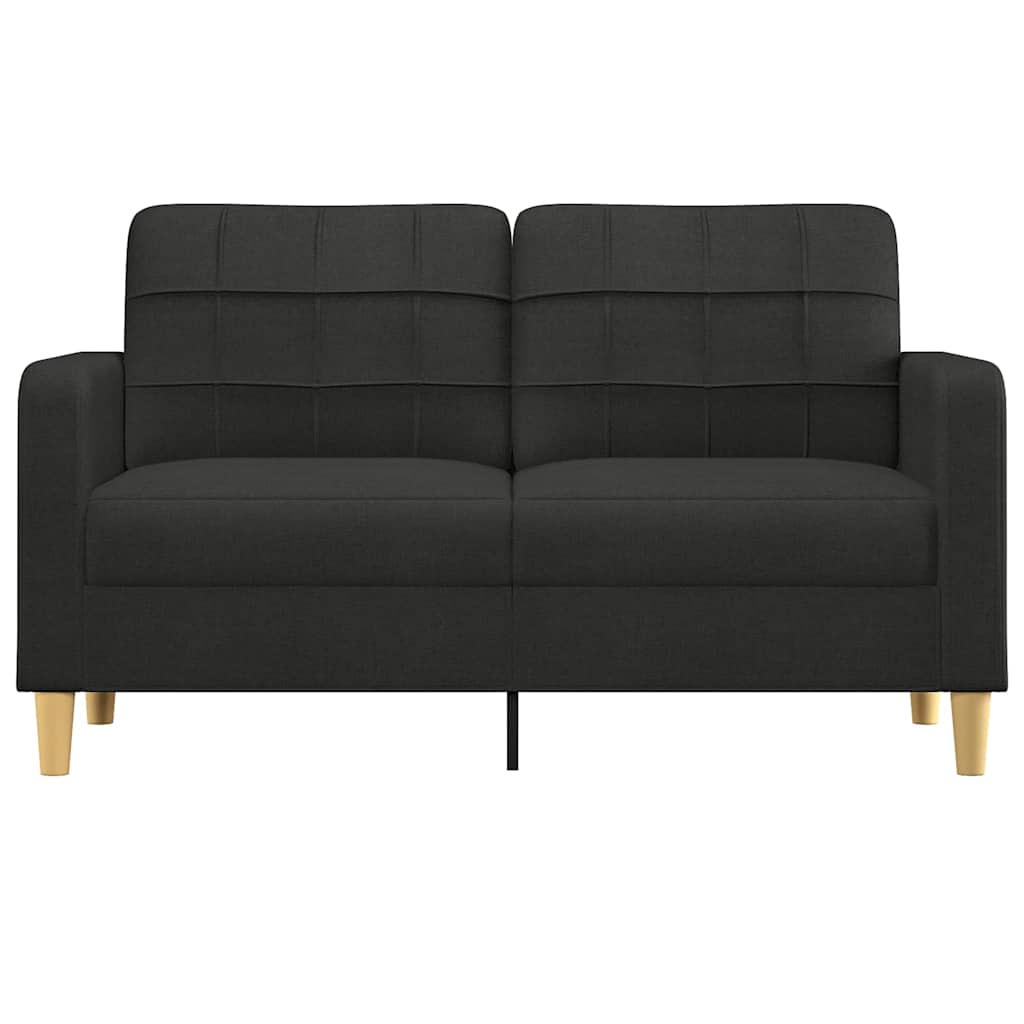 Canapé à 2 places Noir 140 cm Tissu - XIOS