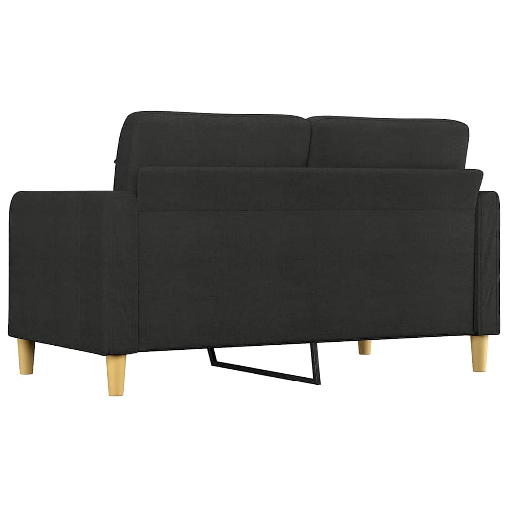 Canapé à 2 places Noir 140 cm Tissu - XIOS