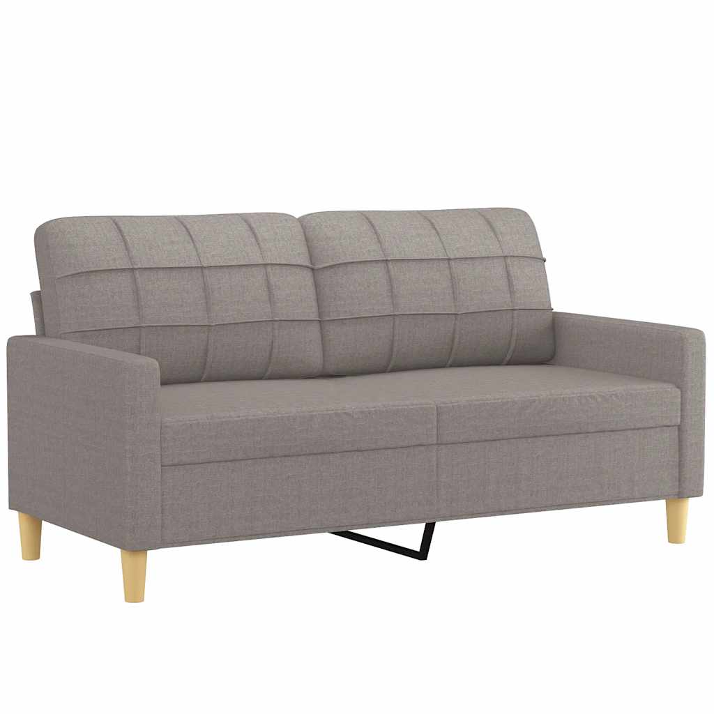 Canapé à 2 places Taupe 140 cm Tissu - XIOS