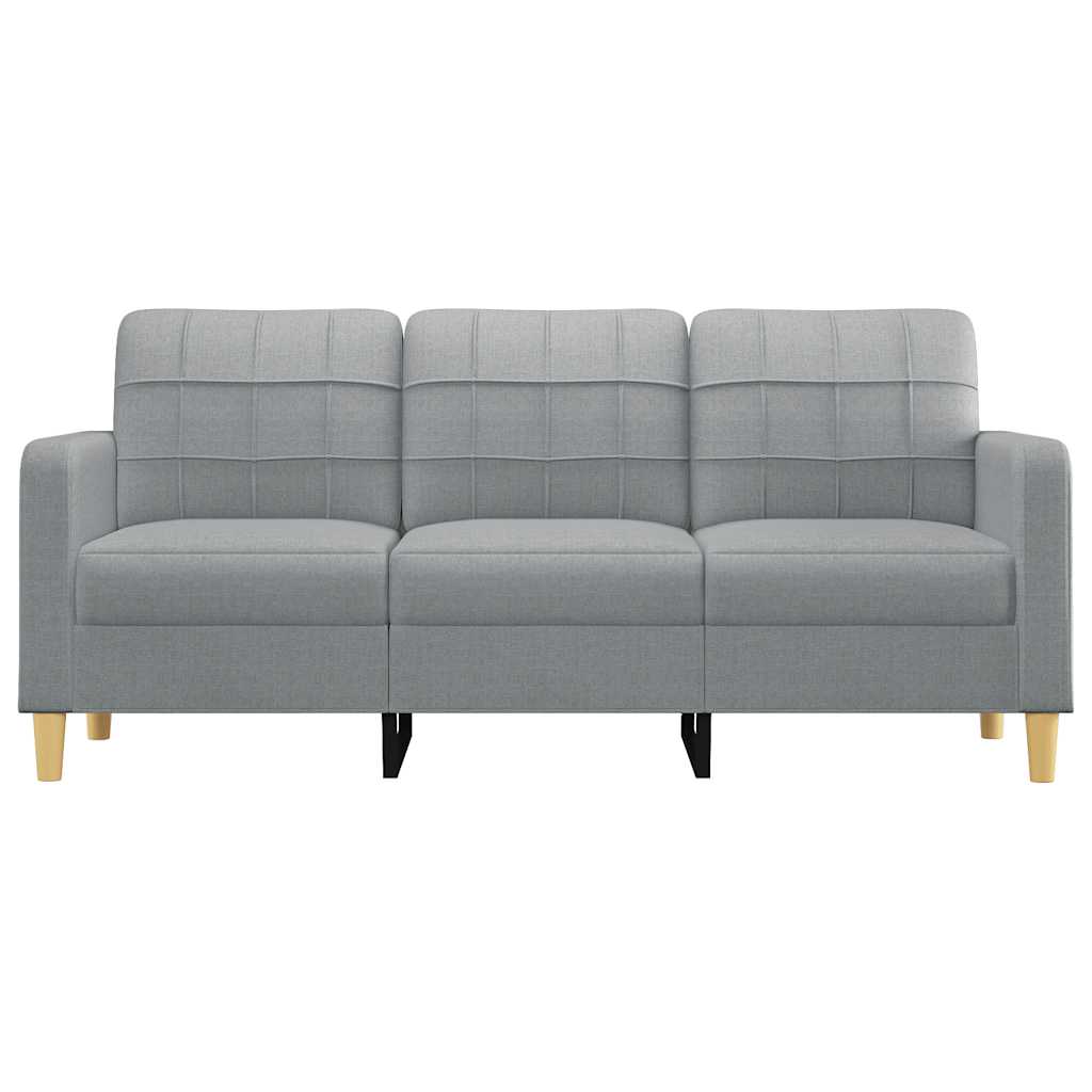 Canapé à 3 places Gris clair 180 cm Tissu - XIOS