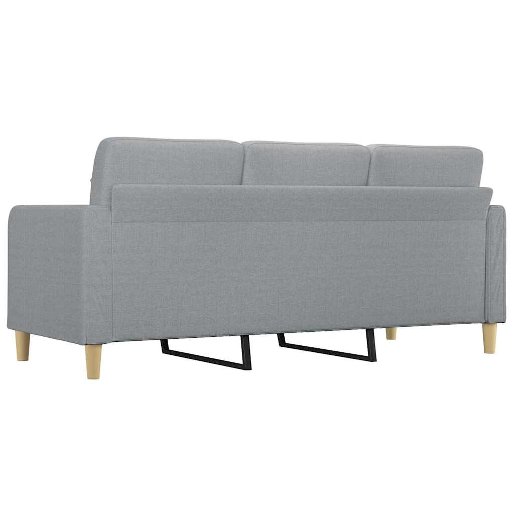 Canapé à 3 places Gris clair 180 cm Tissu - XIOS
