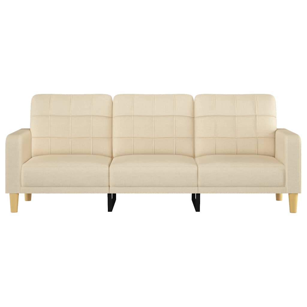 Canapé à 3 places Crème 180 cm Tissu - XIOS