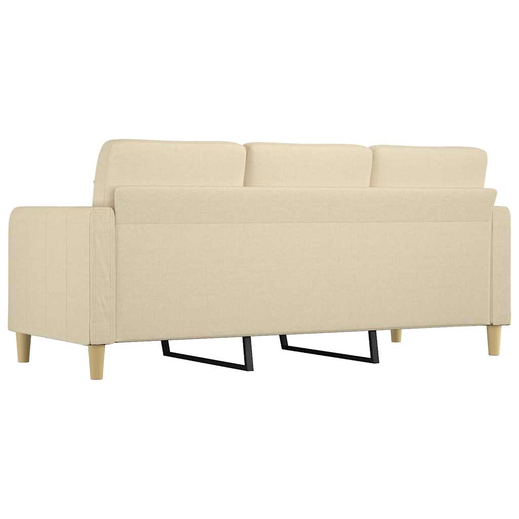 Canapé à 3 places Crème 180 cm Tissu - XIOS