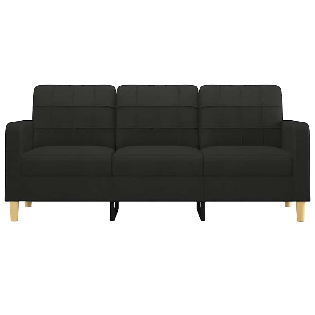 Canapé à 3 places Noir 180 cm Tissu - XIOS