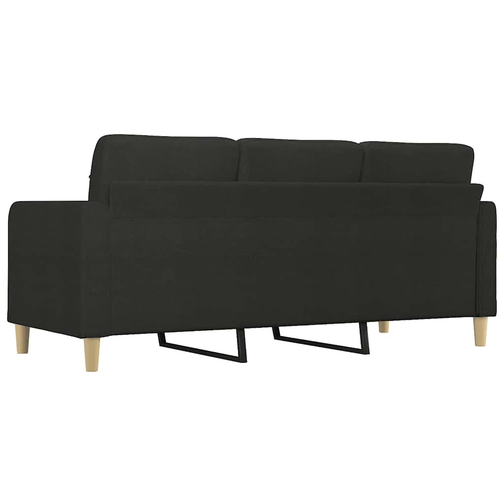 Canapé à 3 places Noir 180 cm Tissu - XIOS