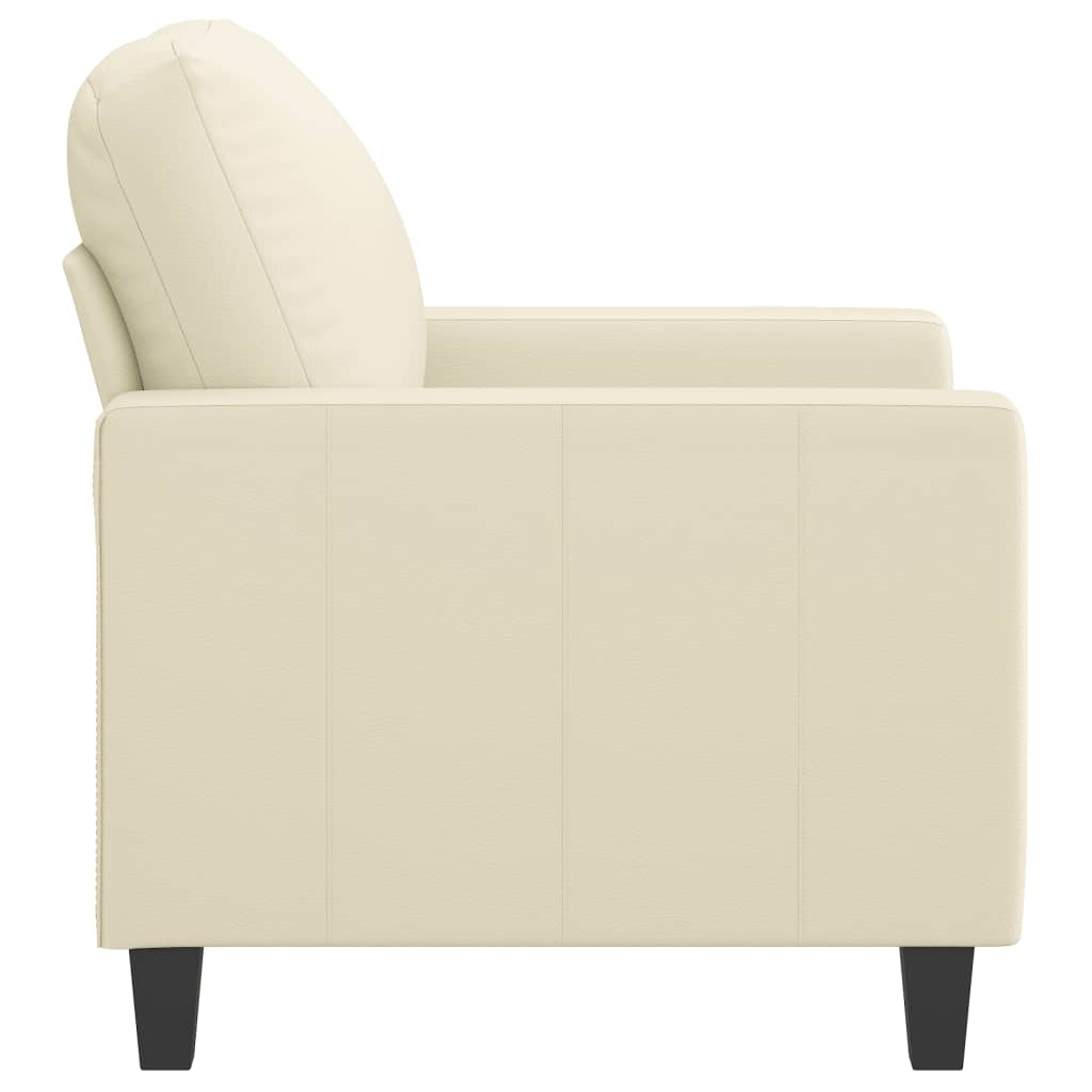 Fauteuil Crème 60 cm Similicuir - XIOS