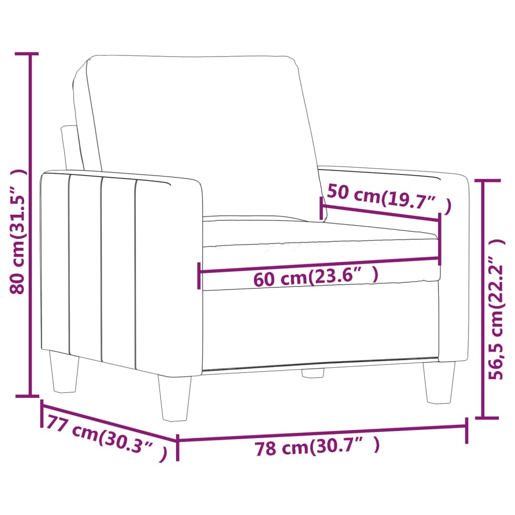 Fauteuil Rouge bordeaux 60 cm Similicuir - XIOS