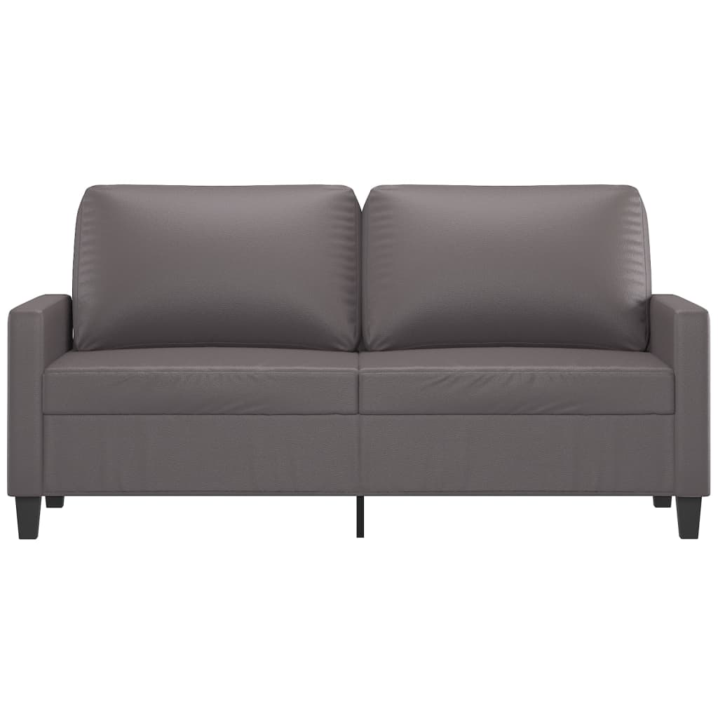 Canapé à 2 places Gris 140 cm Similicuir - XIOS