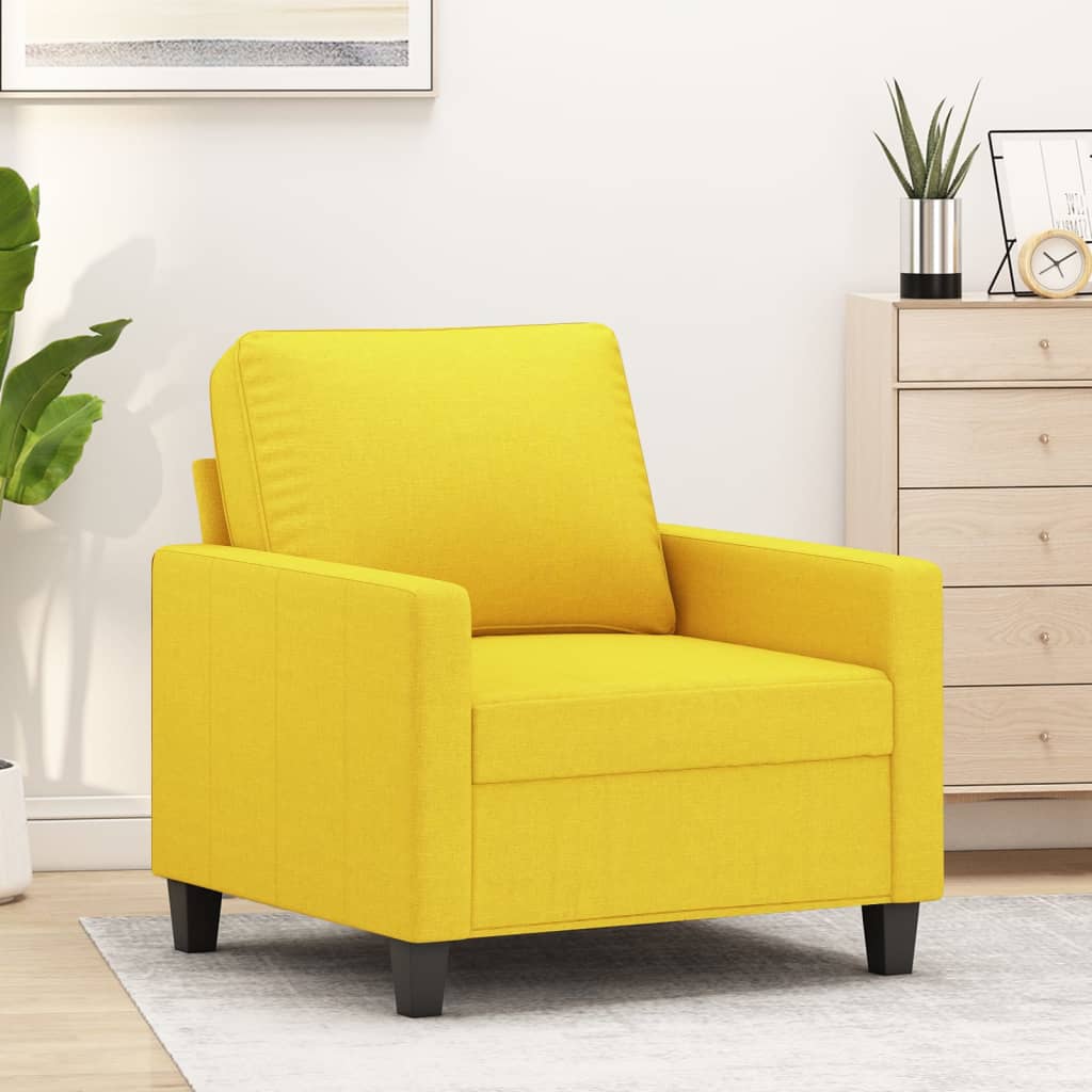 Fauteuil Jaune clair 60 cm Tissu - XIOS